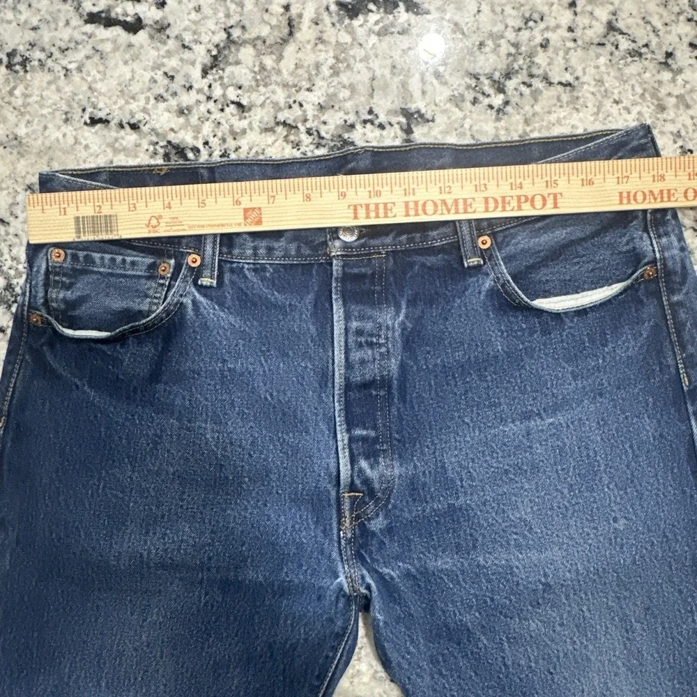 Retro Levi's 501 Jeans Mens Size 36x34 (36x33.5)‎ Blue Original Straight Denim